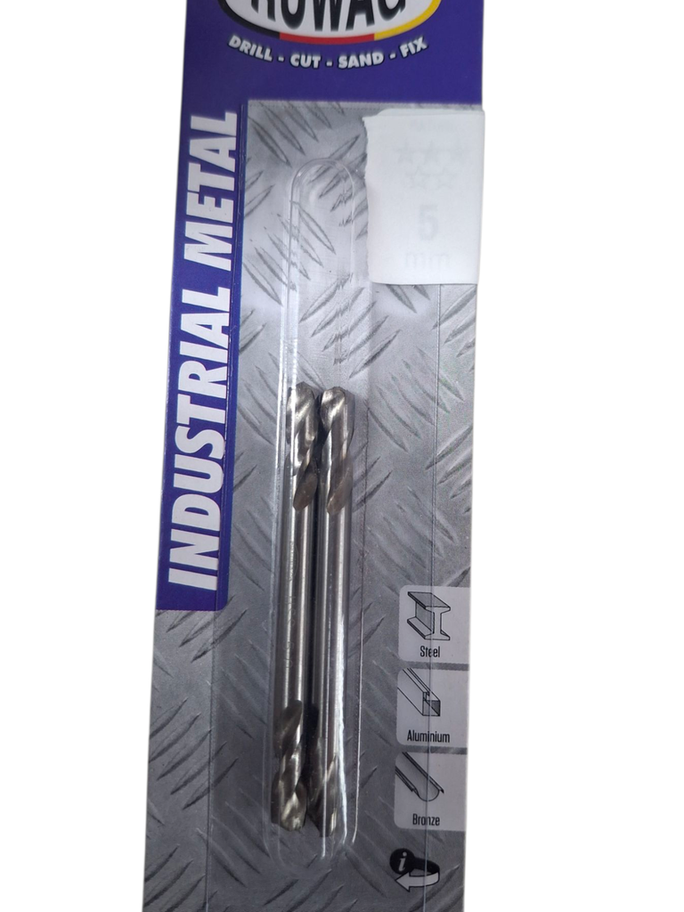 4.9mm Industrial Metal Double Ended Drill Bit 2/card